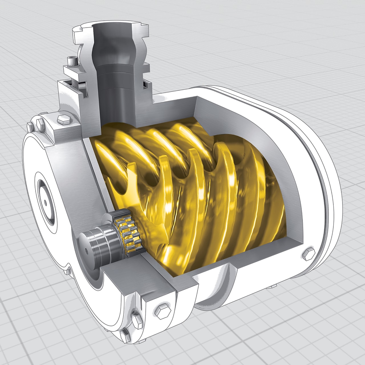 diagram showing shell corena compressor oil working in the parts of a machine